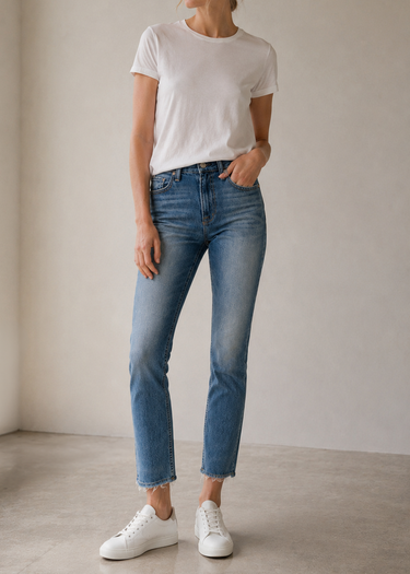 Eve High Rise Crop Slim Straight