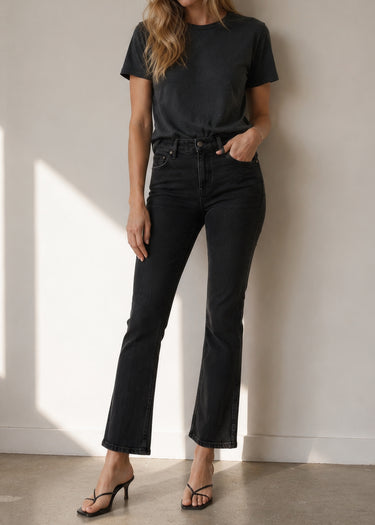 Carla Mid Rise Ankle Mini Boot Jeans