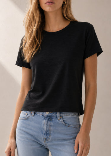 Cotton Modal Slub Crew Tee
