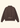 A dark brown cropped sweatshirt with a mock neck, long sleeves, and a small white embroidered 'Nord' logo on the back, shown against a solid cream background.
