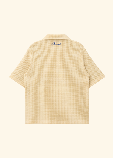 Textured Convertible Collar Shirt