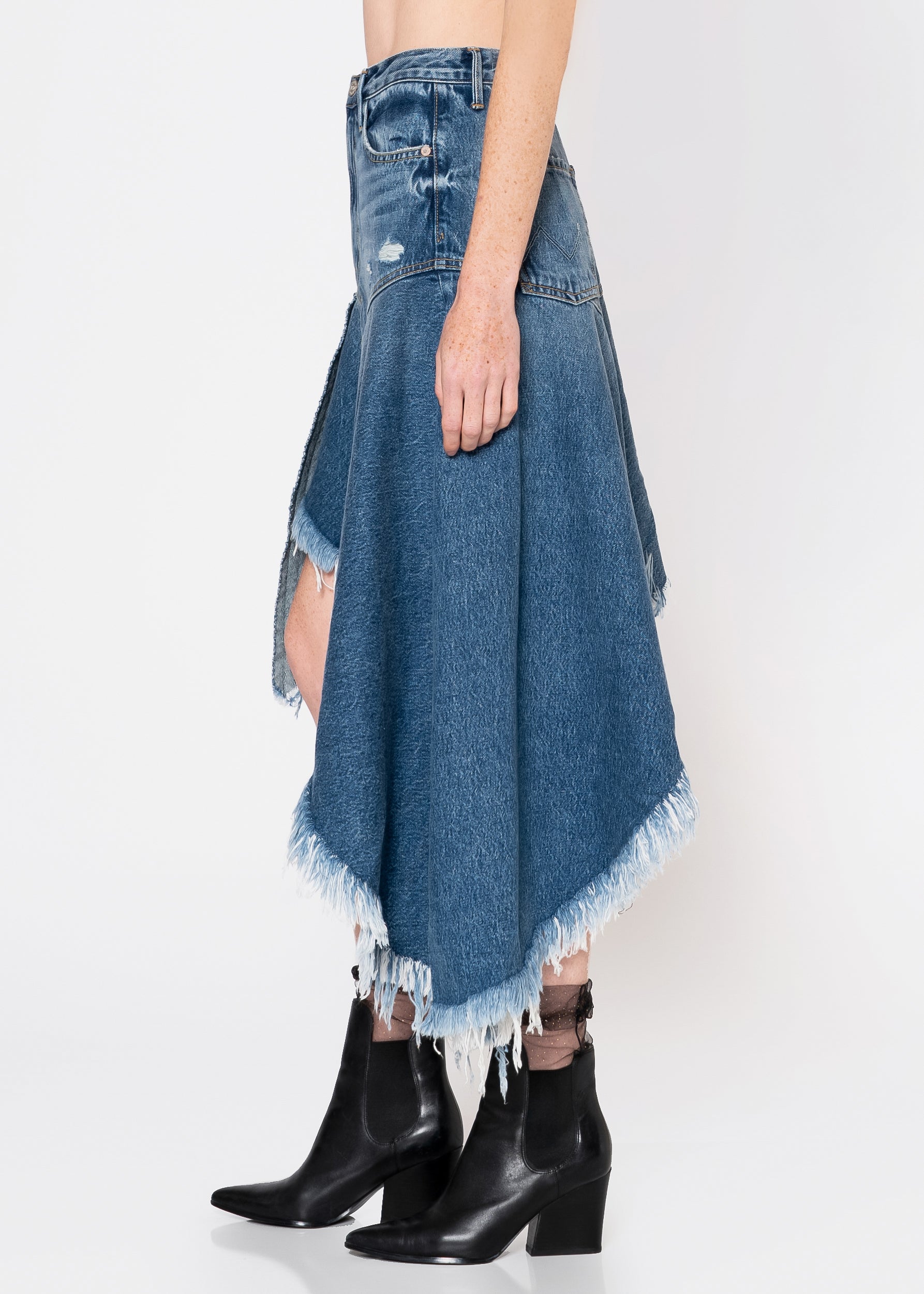 Mandy Asymmetrical Denim Skirt