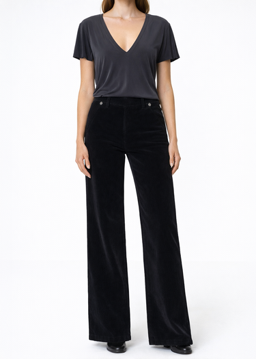 Dina High Waisted Wide Corduroy