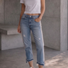 Remastered Upcycled Crop Straight (Zipper)