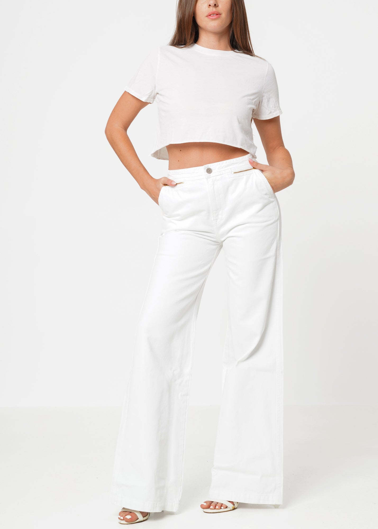 Culotte Zip Wide Leg