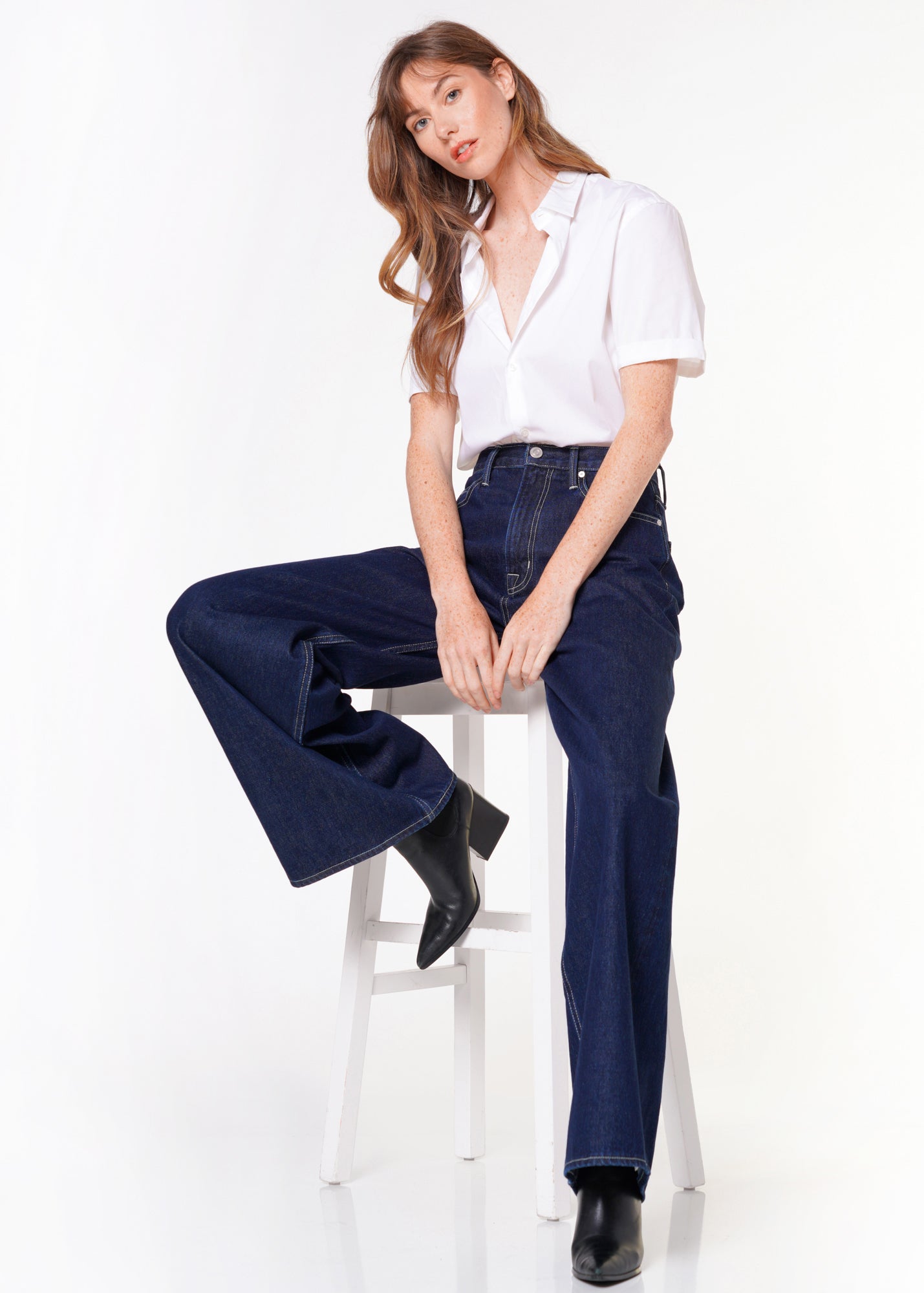 Heather Baggy Jeans In Silver Lake - Noend Denim