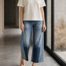 Emma Upcycled Cropped Wide Jeans