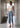 Noend Denim Adeline Cropped Barrel jean in curved fit, showcasing the stylish cropped, high-rise design with classic denim wash.