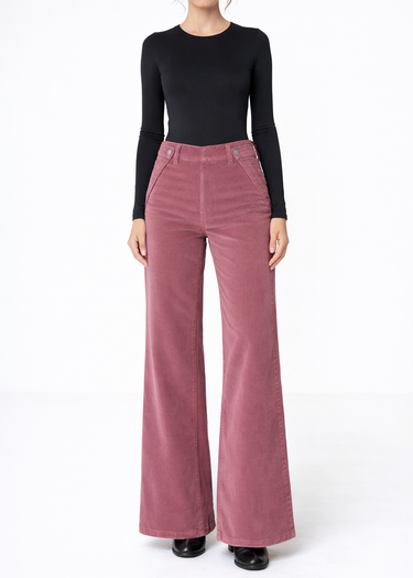 Dina High Waisted Wide Corduroy