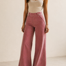Dina High Waisted Wide Corduroy
