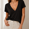 Supima Cotton Deep V-Neck Tee
