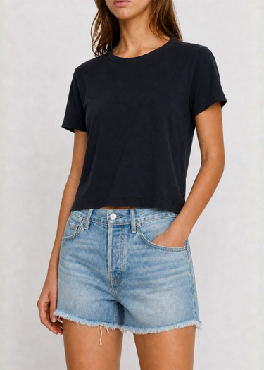 Cotton Modal Slub Crew Tee