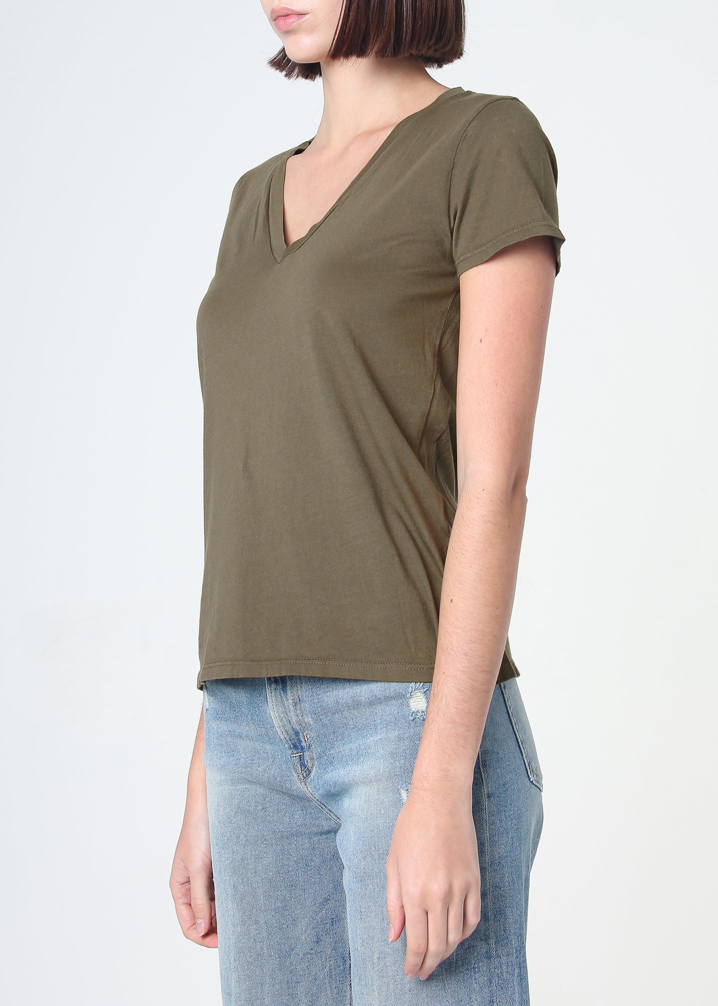 Supima Cotton V Neck Tee