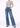 Noend Denim Daphine Sailor Pocket wide flare jeans with mid-rise, wide and baggy fit, front view showing sailor pocket details.