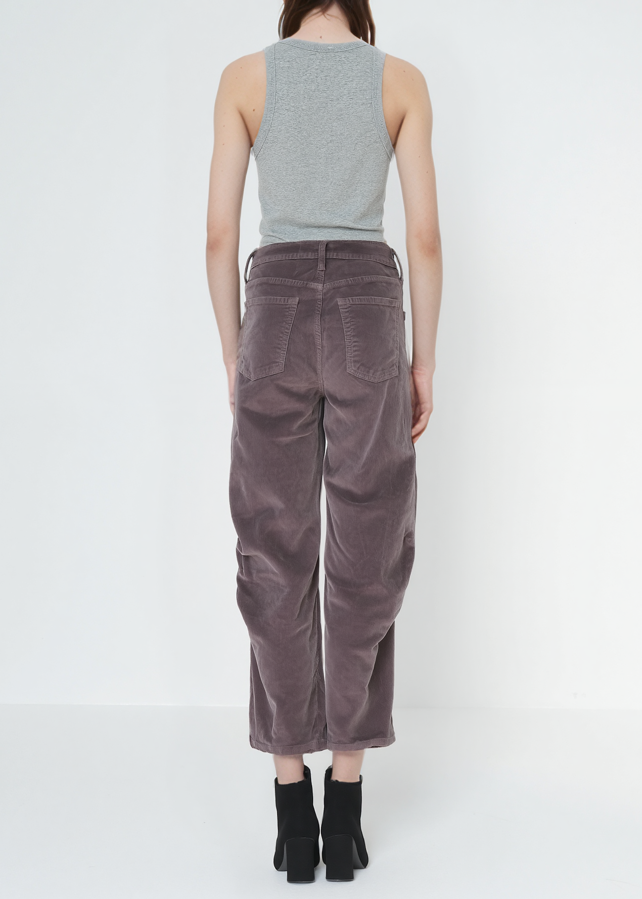Ava Flutter Slung Fit Corduroy In Slate
