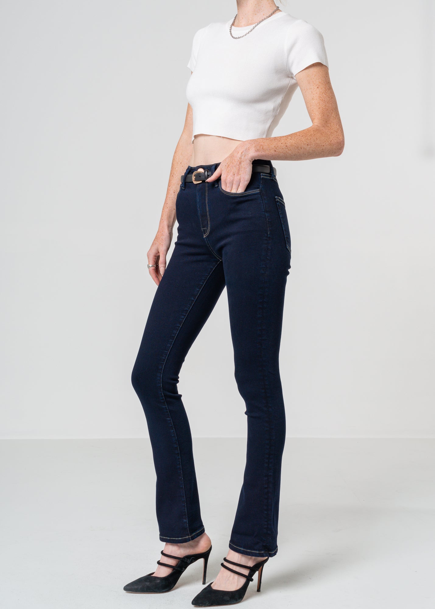 Cora Mid Rise Skinny Boot Jeans