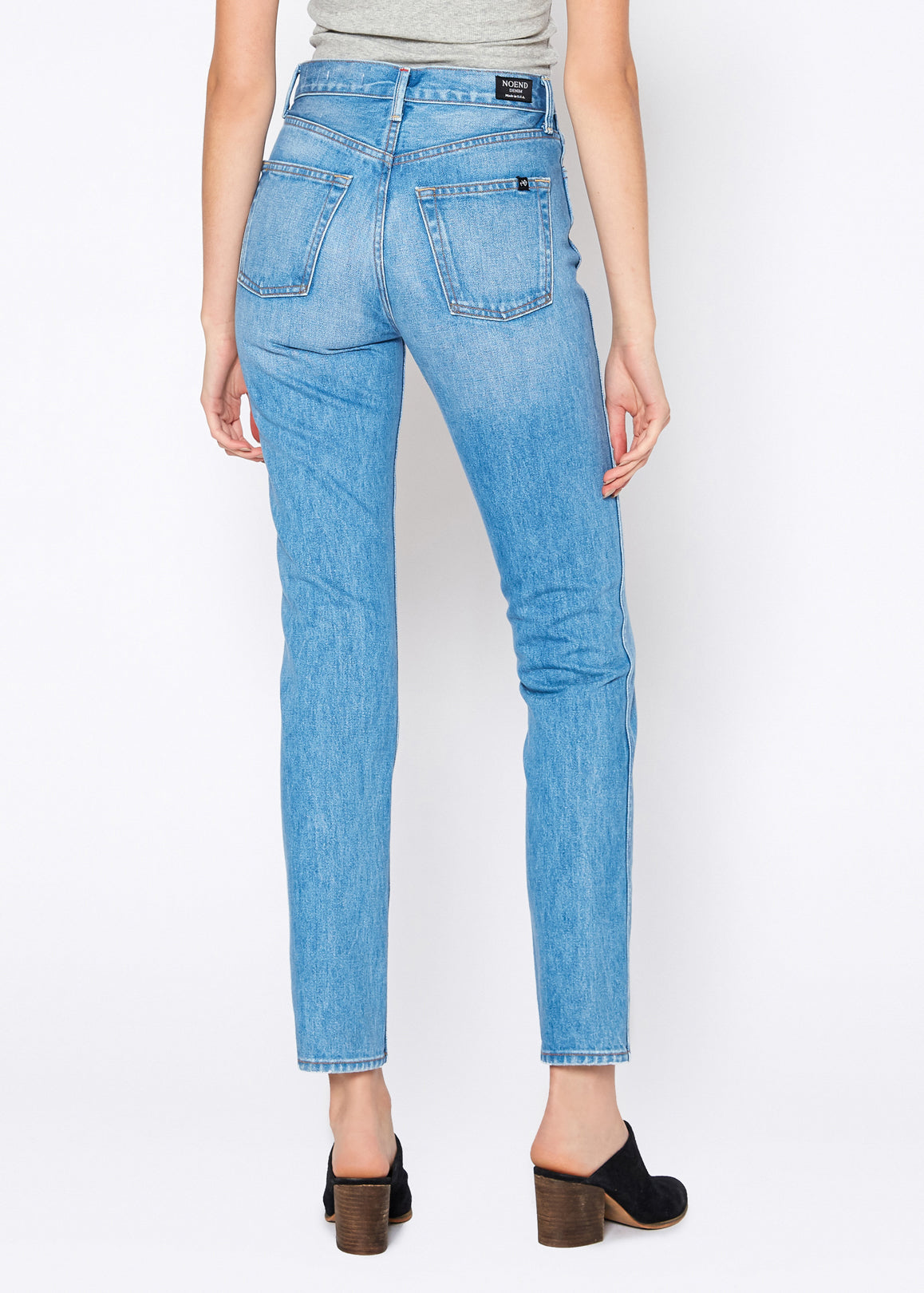 CLAUDE ANKLE HIGH RISE STRAIGHT IN MINERAL - Noend Denim
