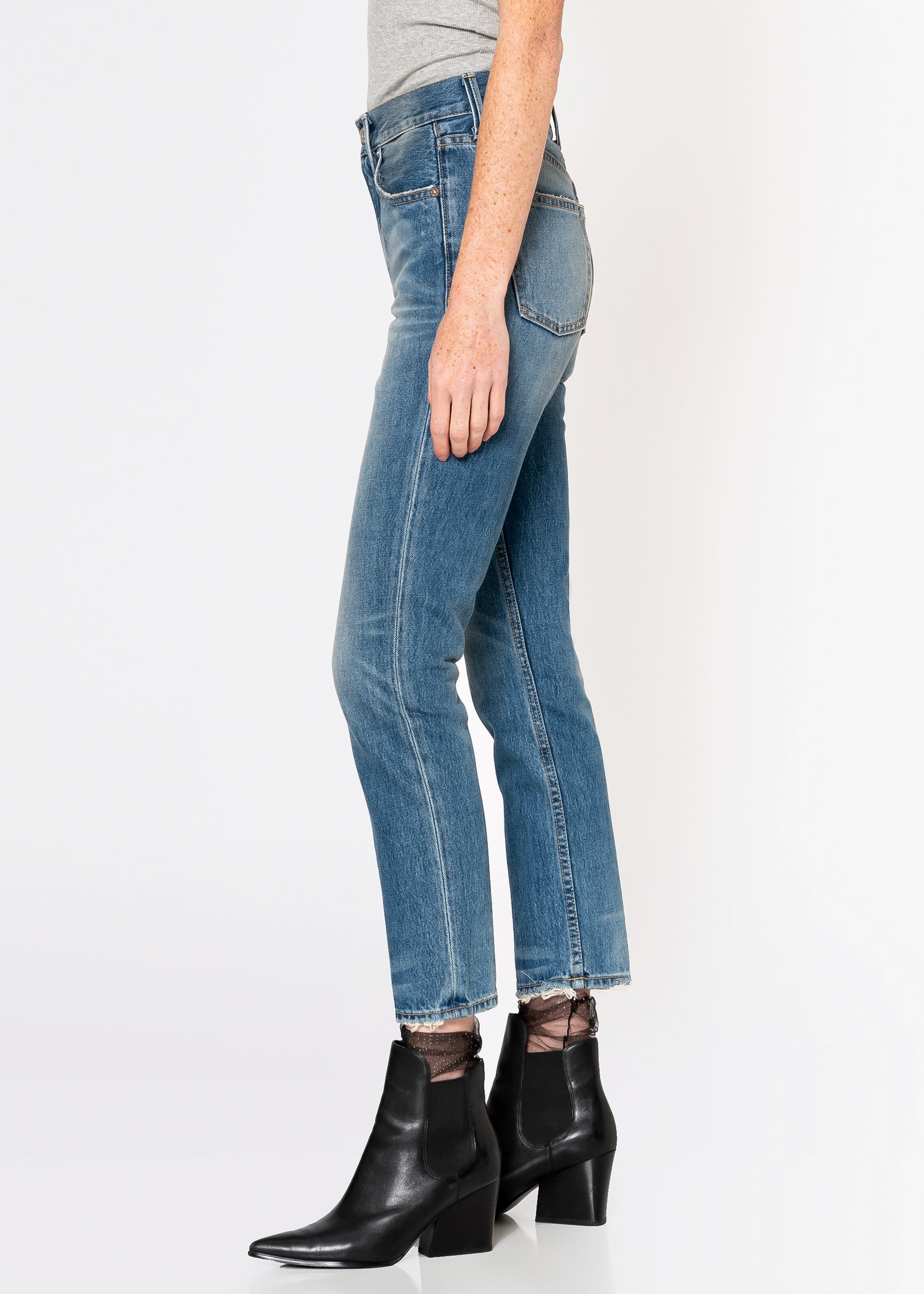 Eve Slim Straight Crop Jeans In Nashville - Noend Denim