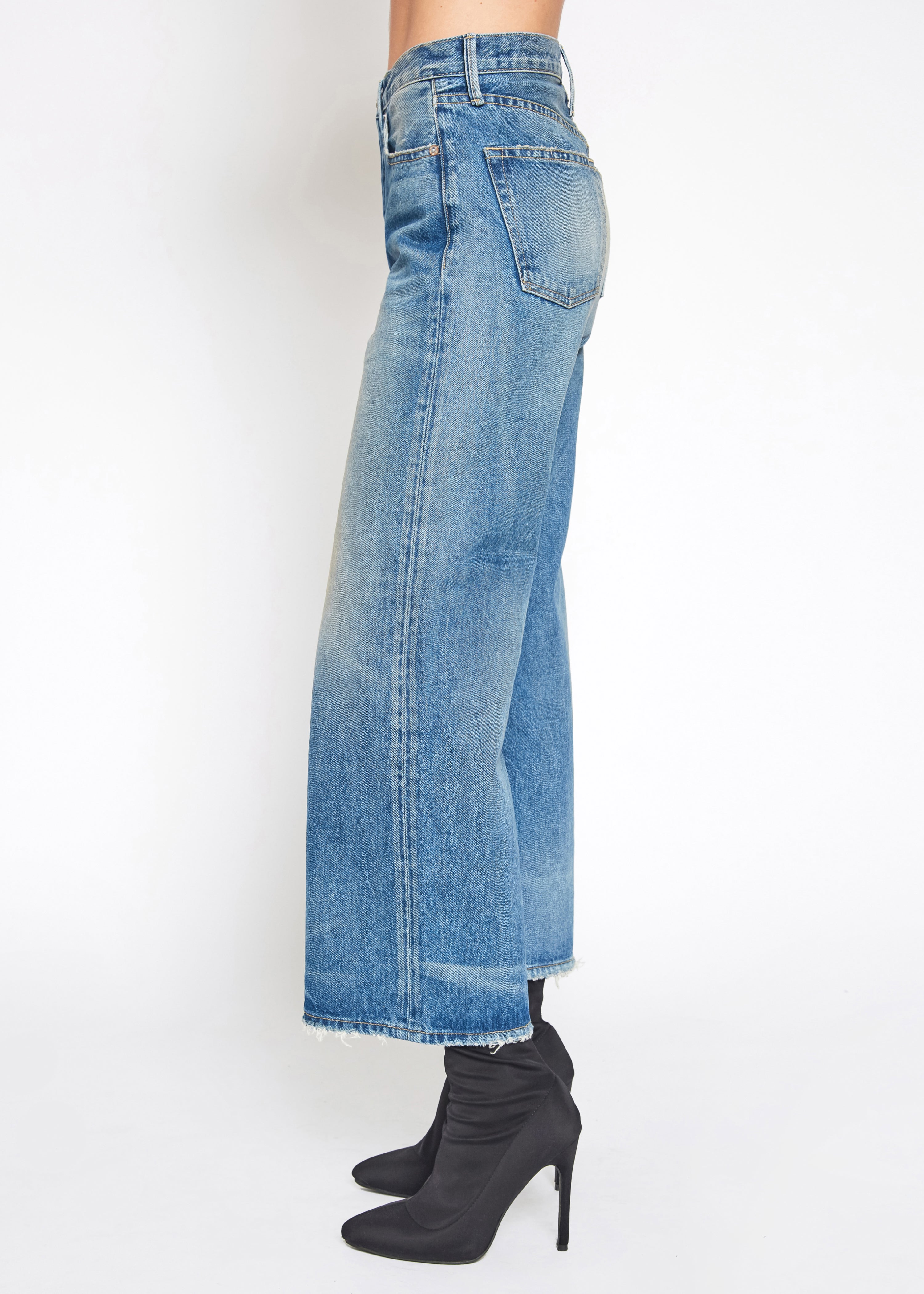 Hailey Wide Culotte Jeans in Nashville - Noend Denim