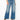 Queen Wide Leg Destroyed Patch Jeans In Tahoe - Noend Denim