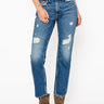 Claude High Rise Straight Jeans In Santa Cruz - Noend Denim