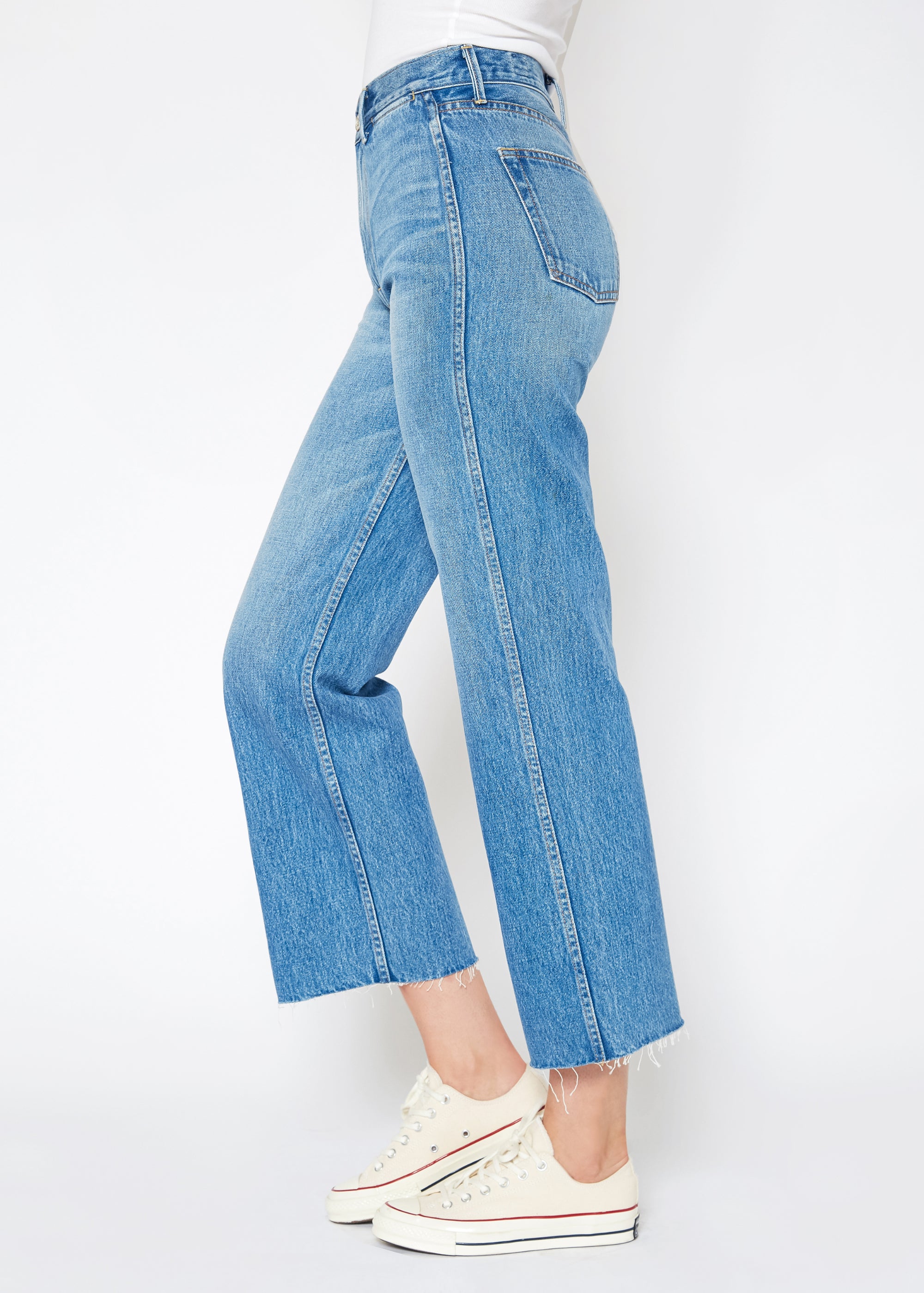 Wide Leg Crop Jeans in Queen - Noend Denim