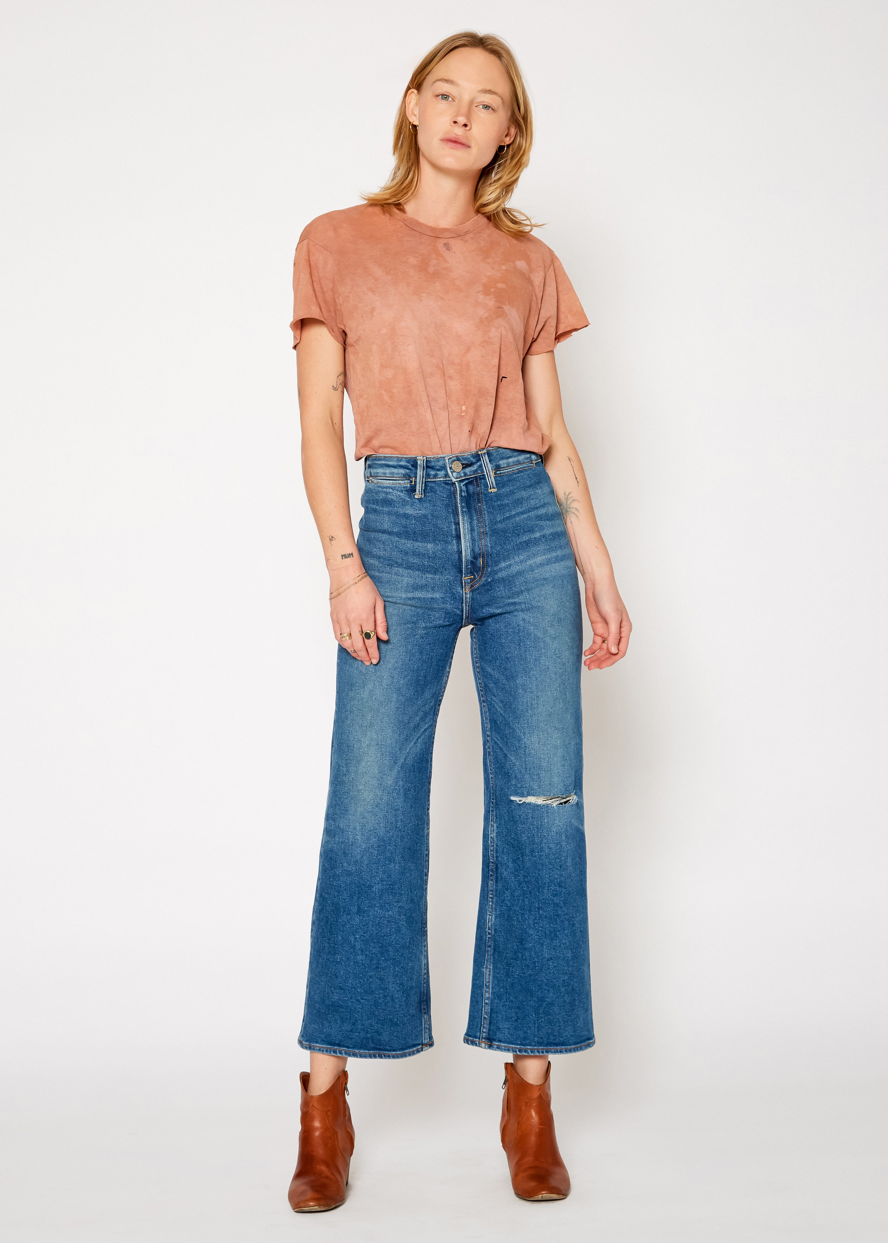 NIC+ZOE Women's Wide-Leg Crop Jeans – Mid Rise Artist Fit Denim, 98% Cotton With Stretch