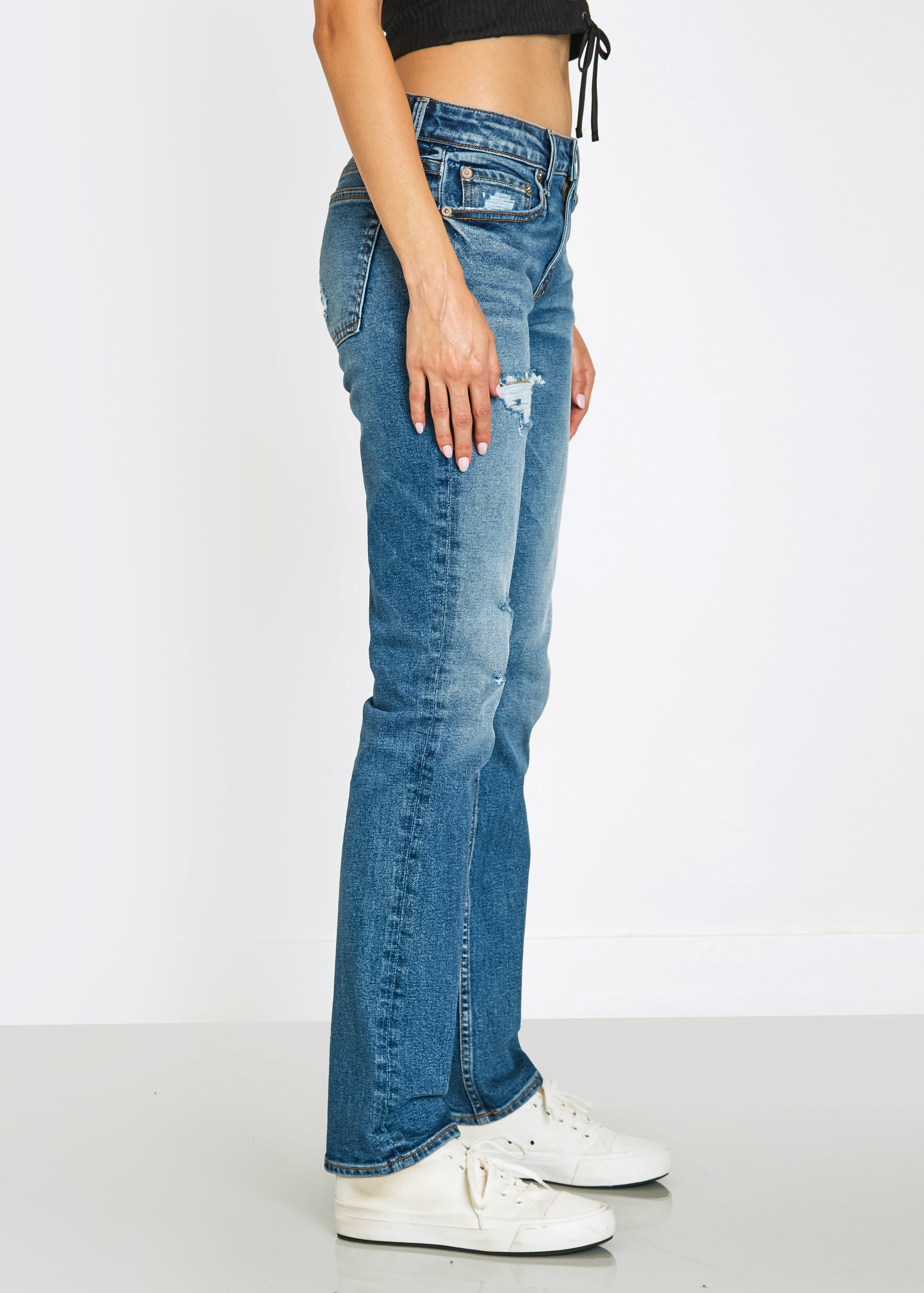 Ella Low Rise Mom Jeans In Palmer - Noend Denim