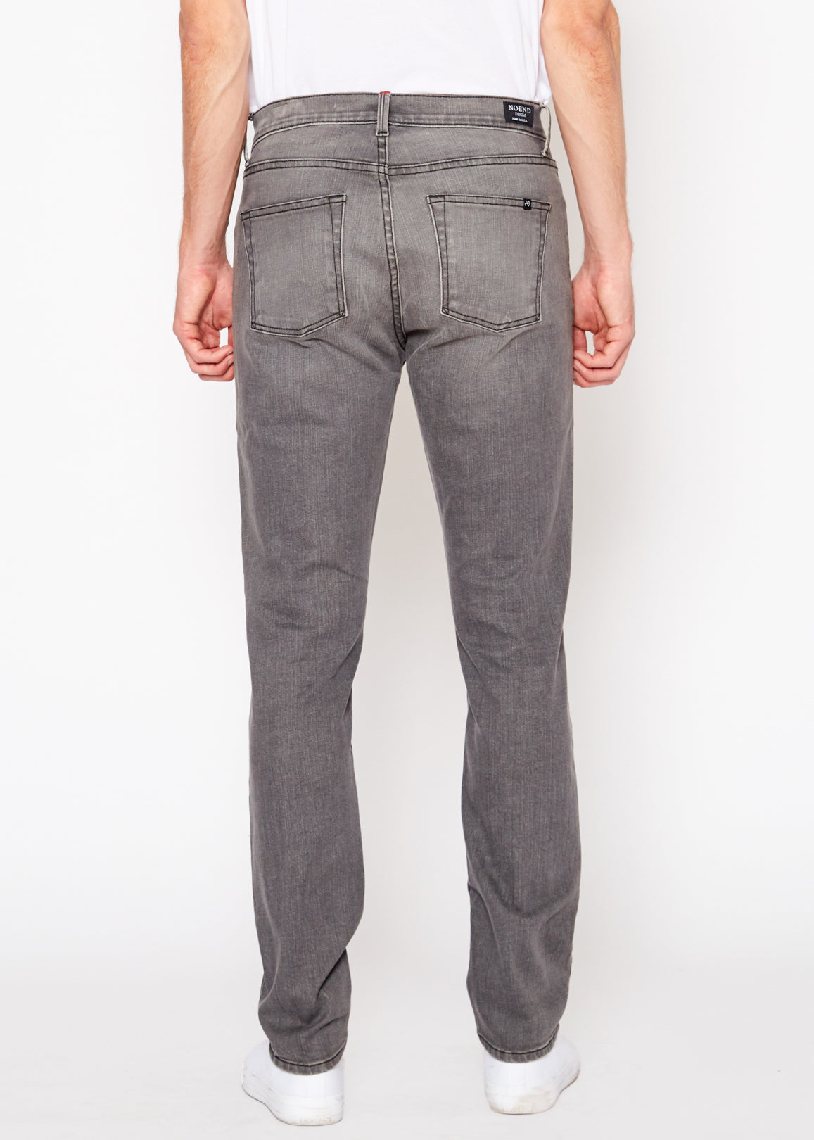 Men's 30 inseam Brooklyn Stretch Slim Fit Jeans In Washed Grey - Noend Denim